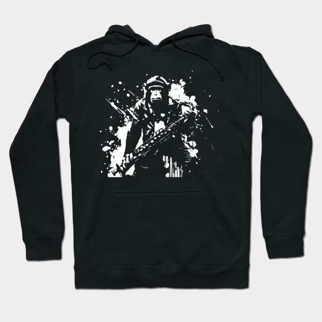 monkey plays saxophone Hoodie by lkn